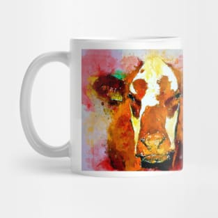 Watercolor Cow Mug